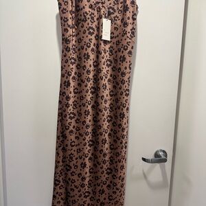 a new day Brown Leopard Print Maxi Dress